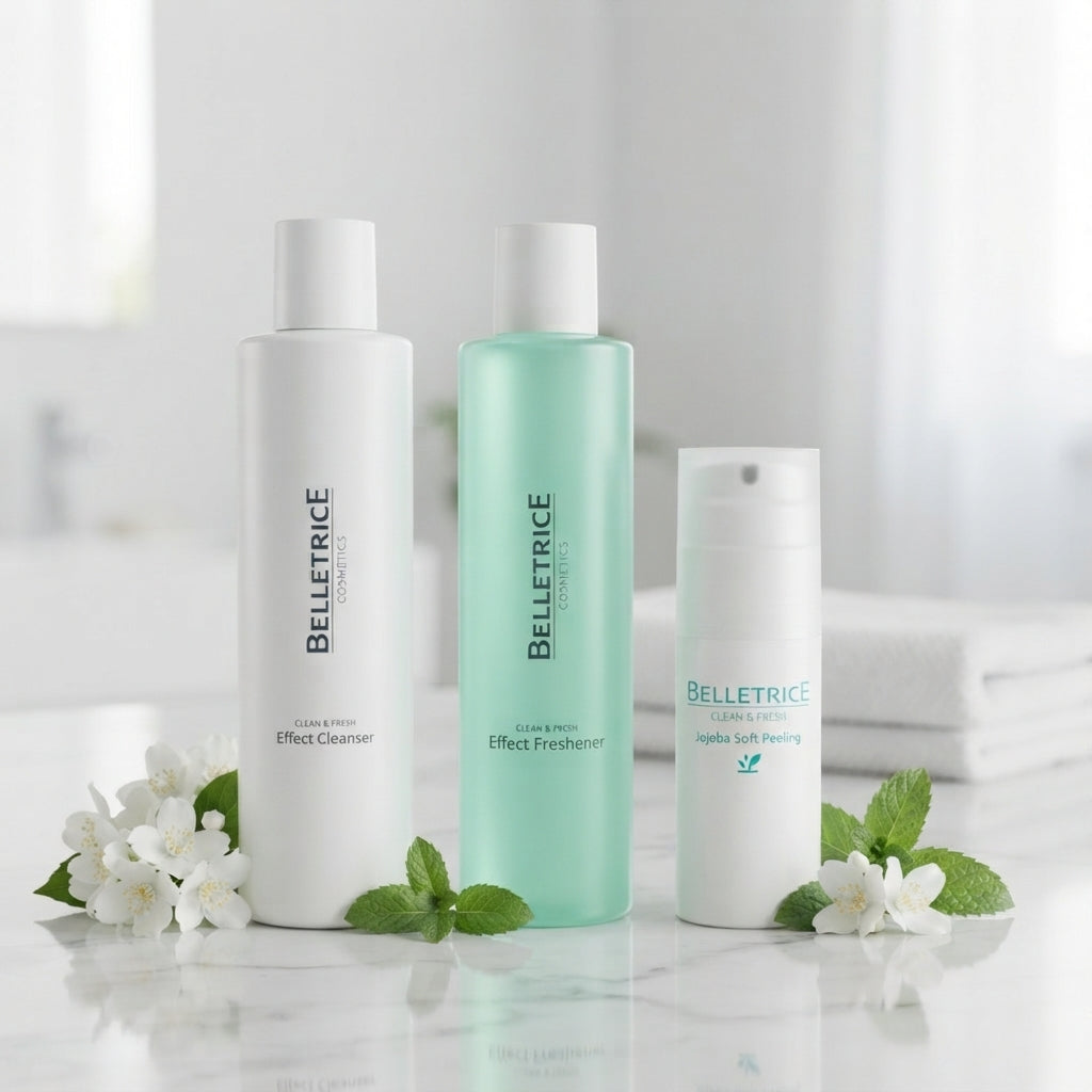 Die Basis des Erfolgs: Reinigung, Gesichtswasser & Peeling
