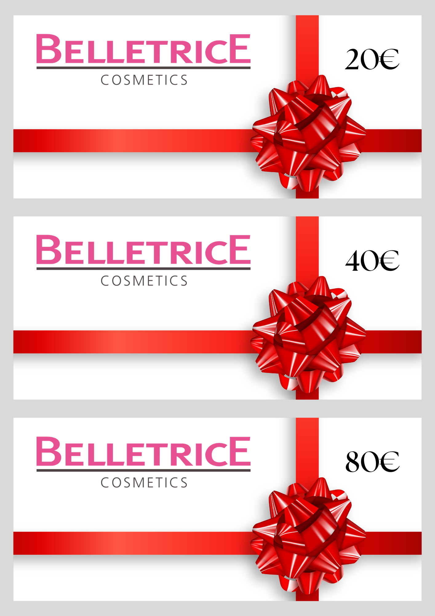 Belletrice Cosmetics gift voucher